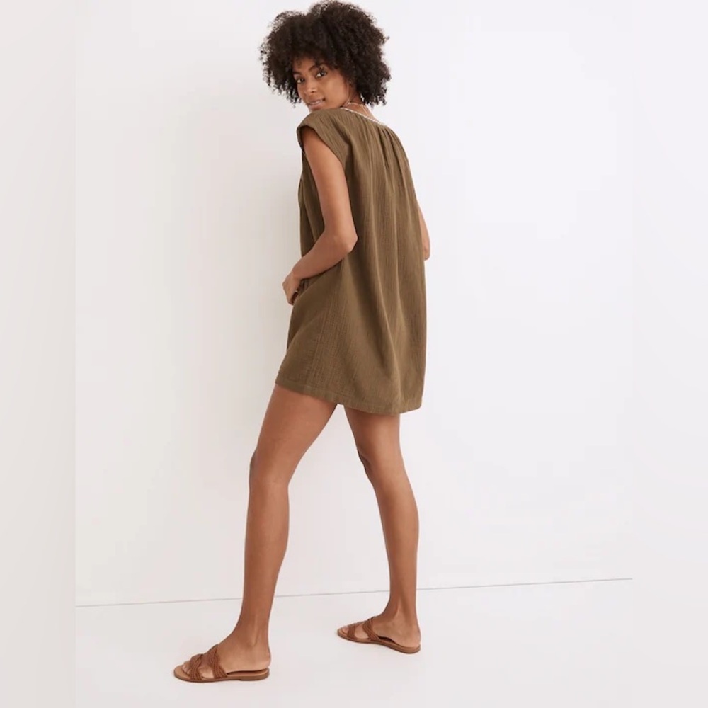 NWOT Madewell Embroidered Lightestspun Cover-Up Tunic - Orange - Medium - Picture 9 of 11